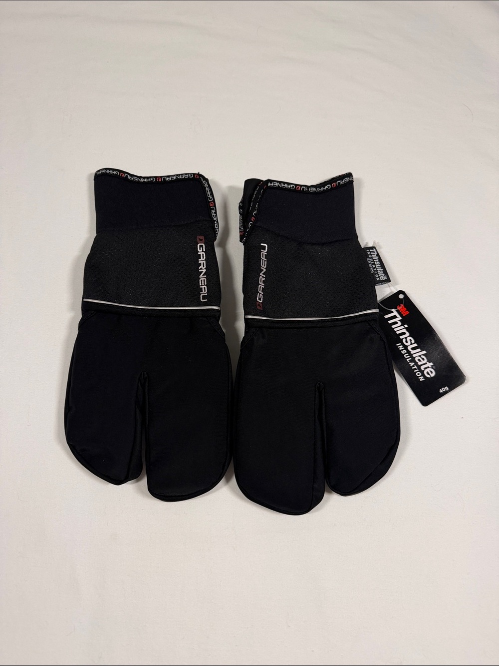 3M Thinsulate Black Cold Weather Cycling Gloves Split-Finger NWOT